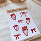 Erdbeeren Stickersheet