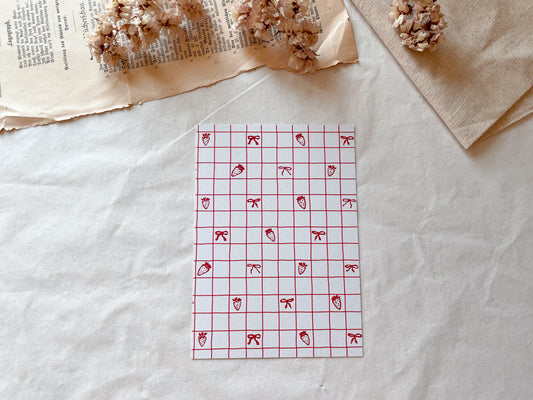 Postkarte Erdbeeren