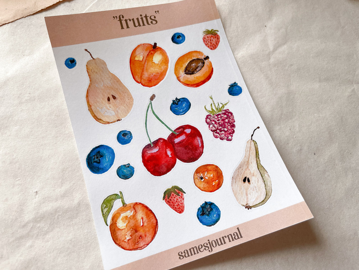 Früchte Stickersheet