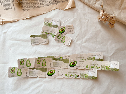 Kleine Avocado Tickets Sticker