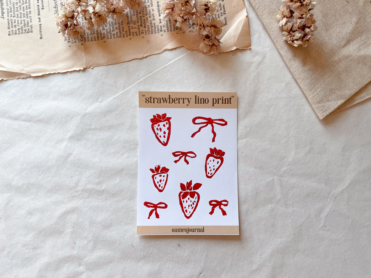 Erdbeeren Stickersheet