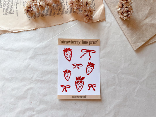 Erdbeeren Stickersheet