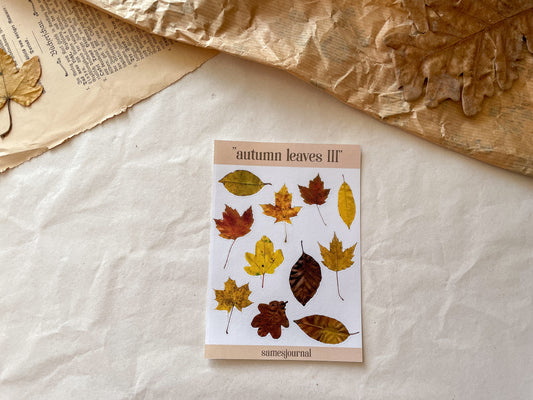 Herbstblätter III Stickersheet