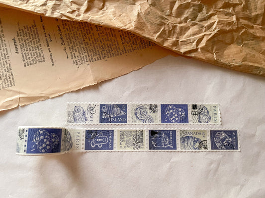 Stamp Washi Tape Winter blau