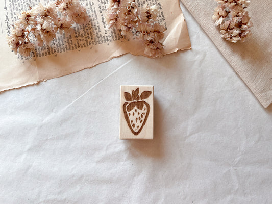 Holzstempel Erdbeere