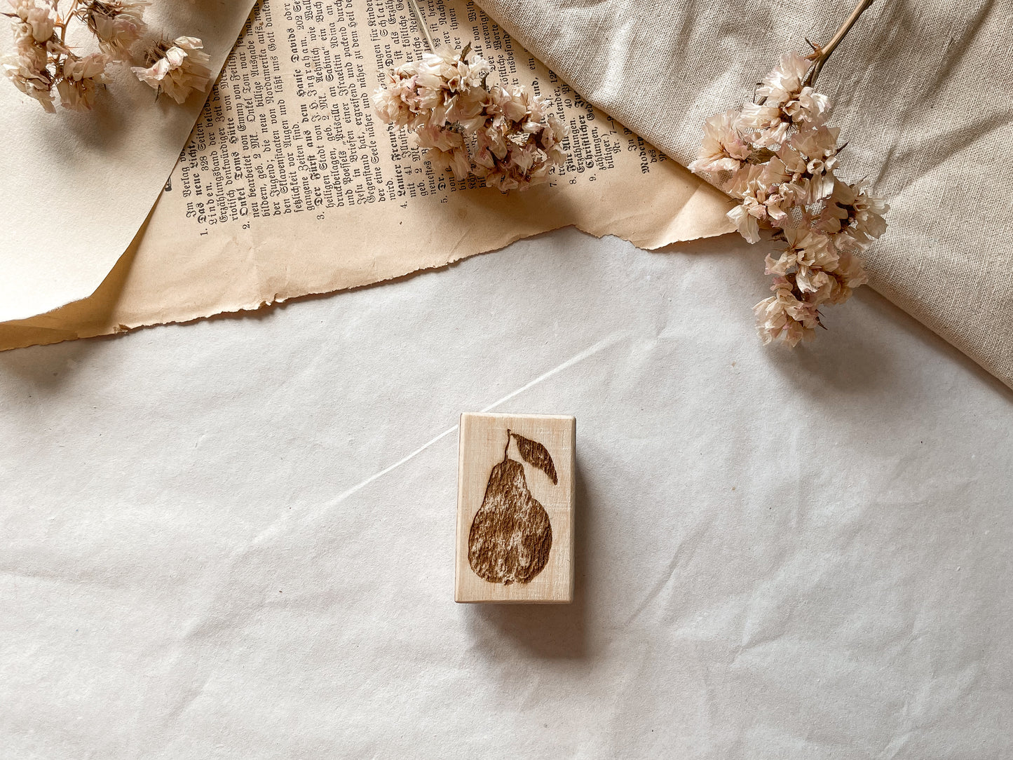 Holzstempel Birne