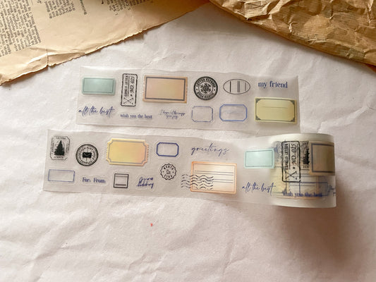 Winter Label PET Tape, kiss cut