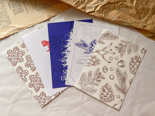 Postkarte, Set winterlich