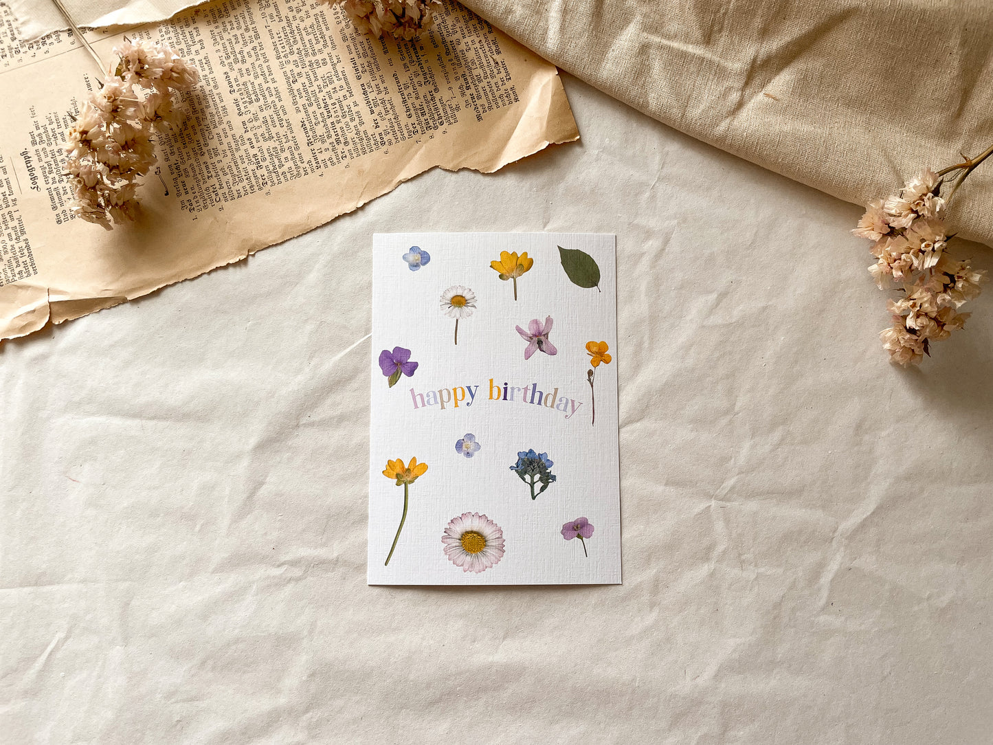 Postkarte "happy birthday"