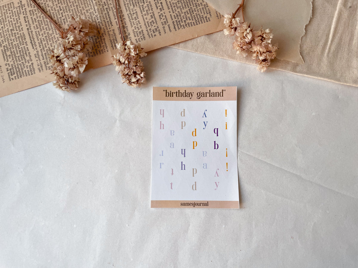 Birthday Garland Stickersheet
