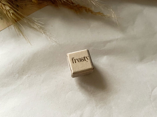 Holzstempel frosty, Stempel, Laserstempel, samesjournal