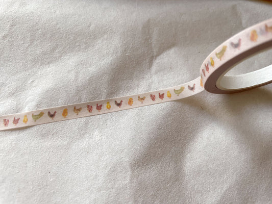 Washi Tape Hühner dünn