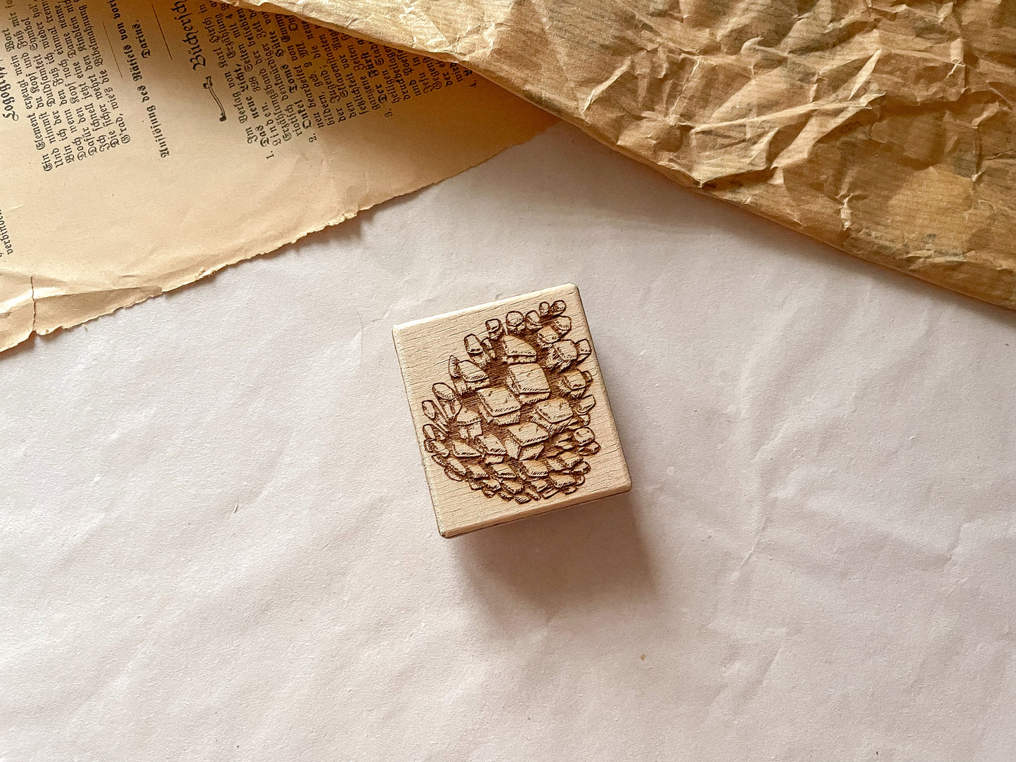 Wooden stamp frosty, stamp, laser stamp, samesjournal