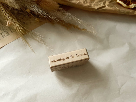 Holzstempel "warming in the hearth.", Stempel, Laserstempel, samesjournal