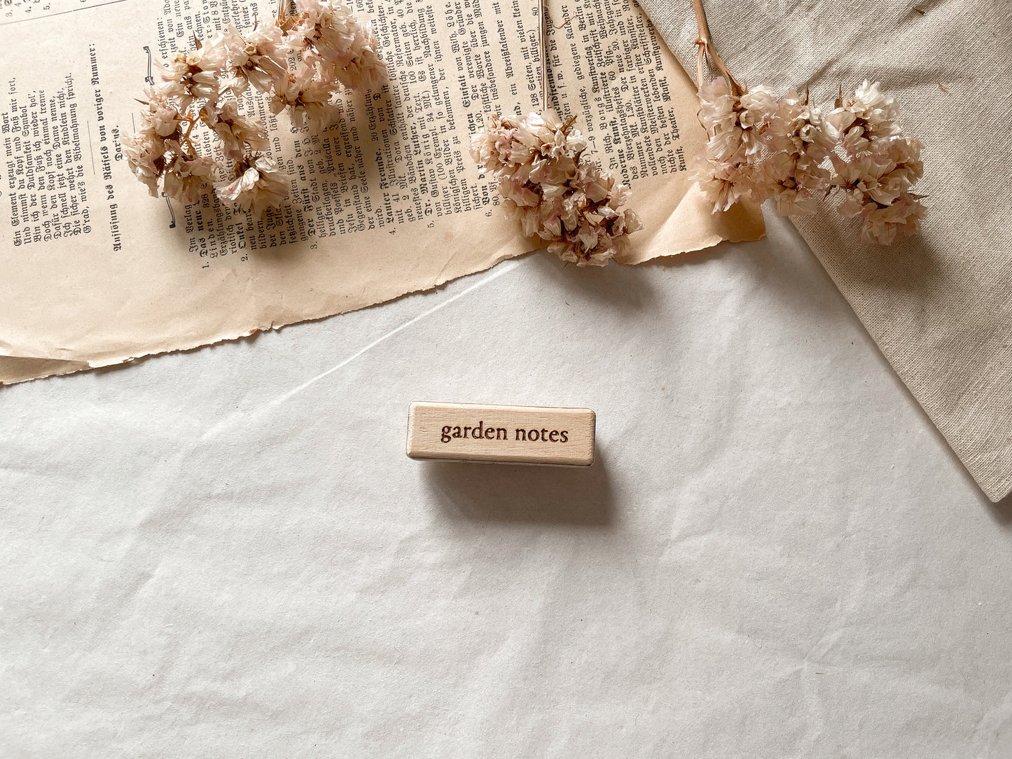 Holzstempel "garden notes"