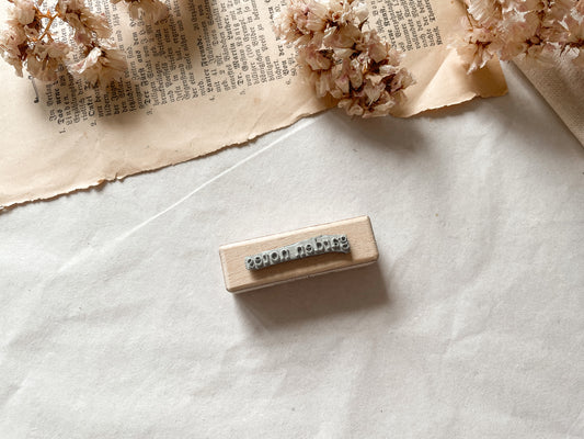 Wooden stamp "that reminds me of some poem", stamp, laser stamp, samesjournal