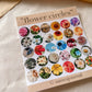 flower circles, Sticker, Aufkleber, Blumen, Kreise- samesjournal