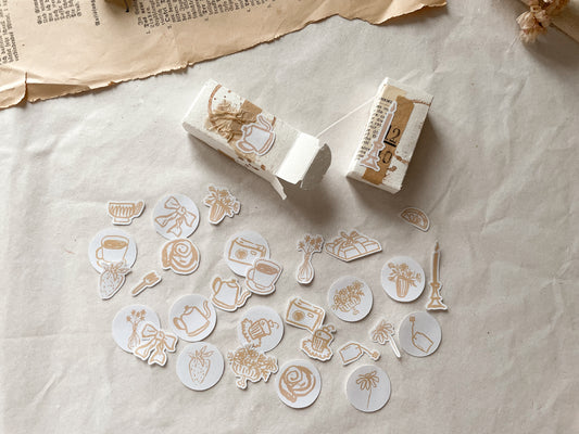 Coffee date Sticker, Aufkleber, die-cut