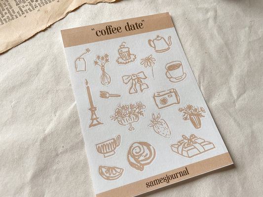 Coffee date Stickersheet