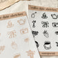 Coffee date sketches Stickersheet