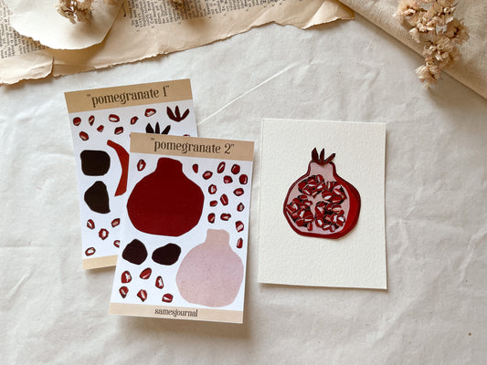 Granatapfel Sticker Set, Puzzle