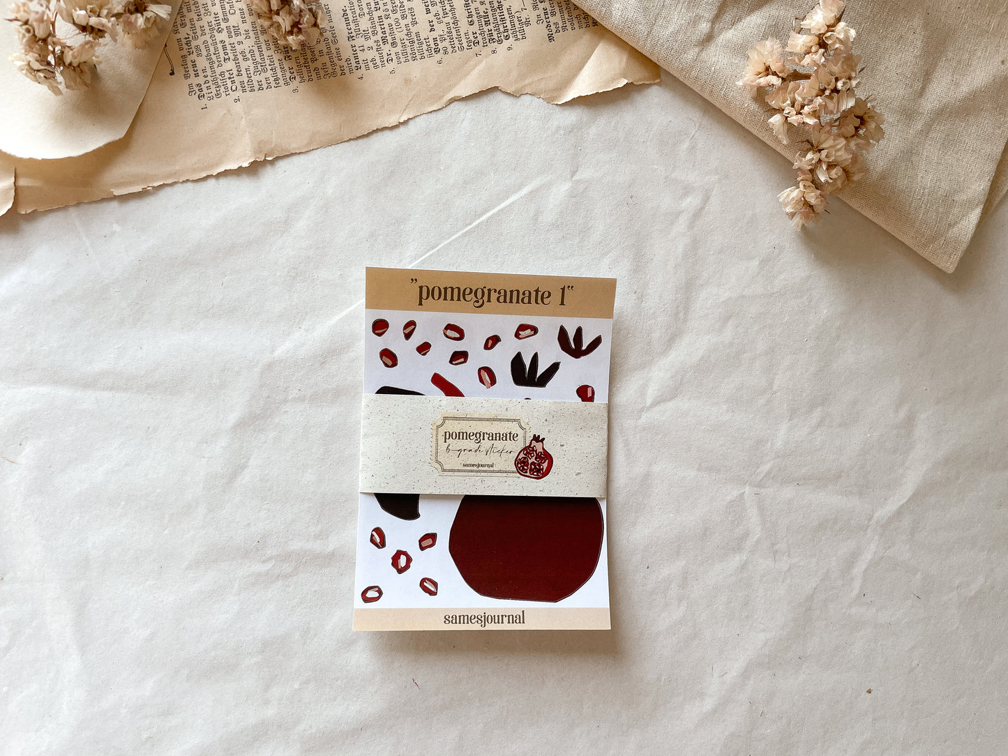 Granatapfel B-Ware Sticker Set