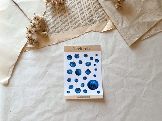 Blaubeeren Stickersheet