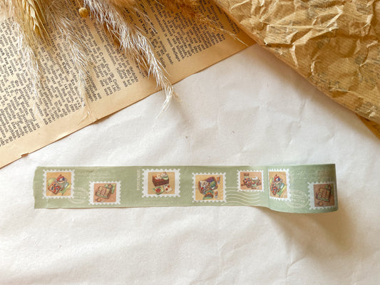 Washi Tape Picknick, Klebeband, grün, Briefmarken, Washis, Papier Washi, - samesjournal