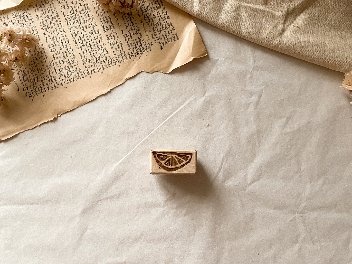 Holzstempel Orangenscheibe klein