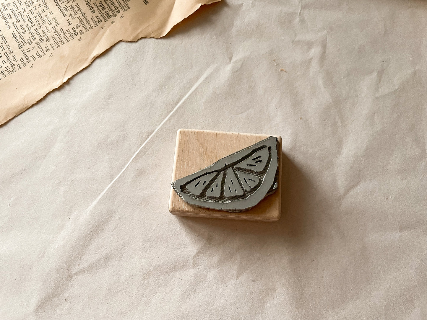 Holzstempel Orangenscheibe groß