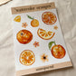 Orangen Aquarell Stickersheet