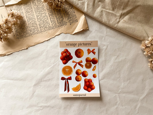 Orangen Foto Stickersheet