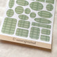 Stickersheet green shapes, kariert, Hintergund, simple, minimalistisch, Aufkleber, sommerlich -samesjournal