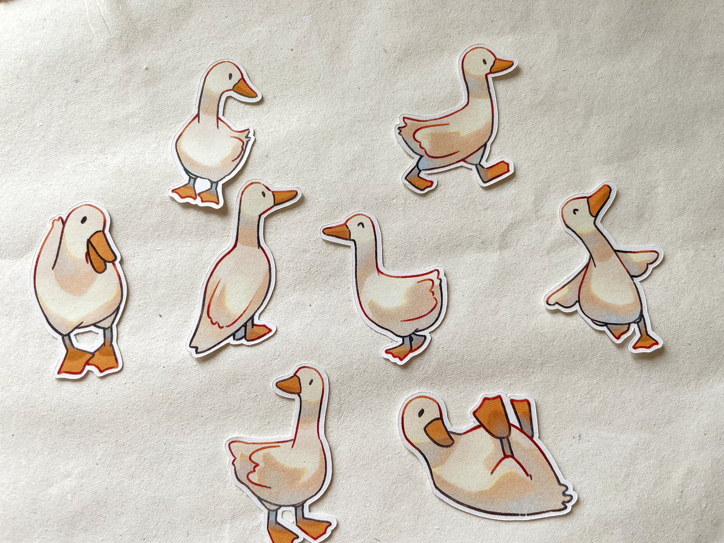 Gänse Sticker Set, Goose, Aquarellsticker, Aufkleber - samesjournal