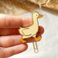 Gänse Pin, Enamel Pin, Paper clip, Goose - samesjournal