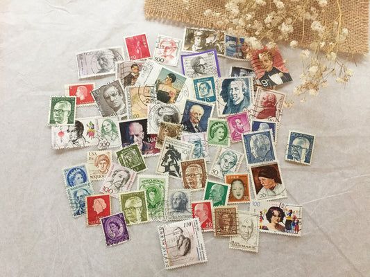 Briefmarken Set - Personen, Menschen, 50 Stück, gestempelt - samesjournal