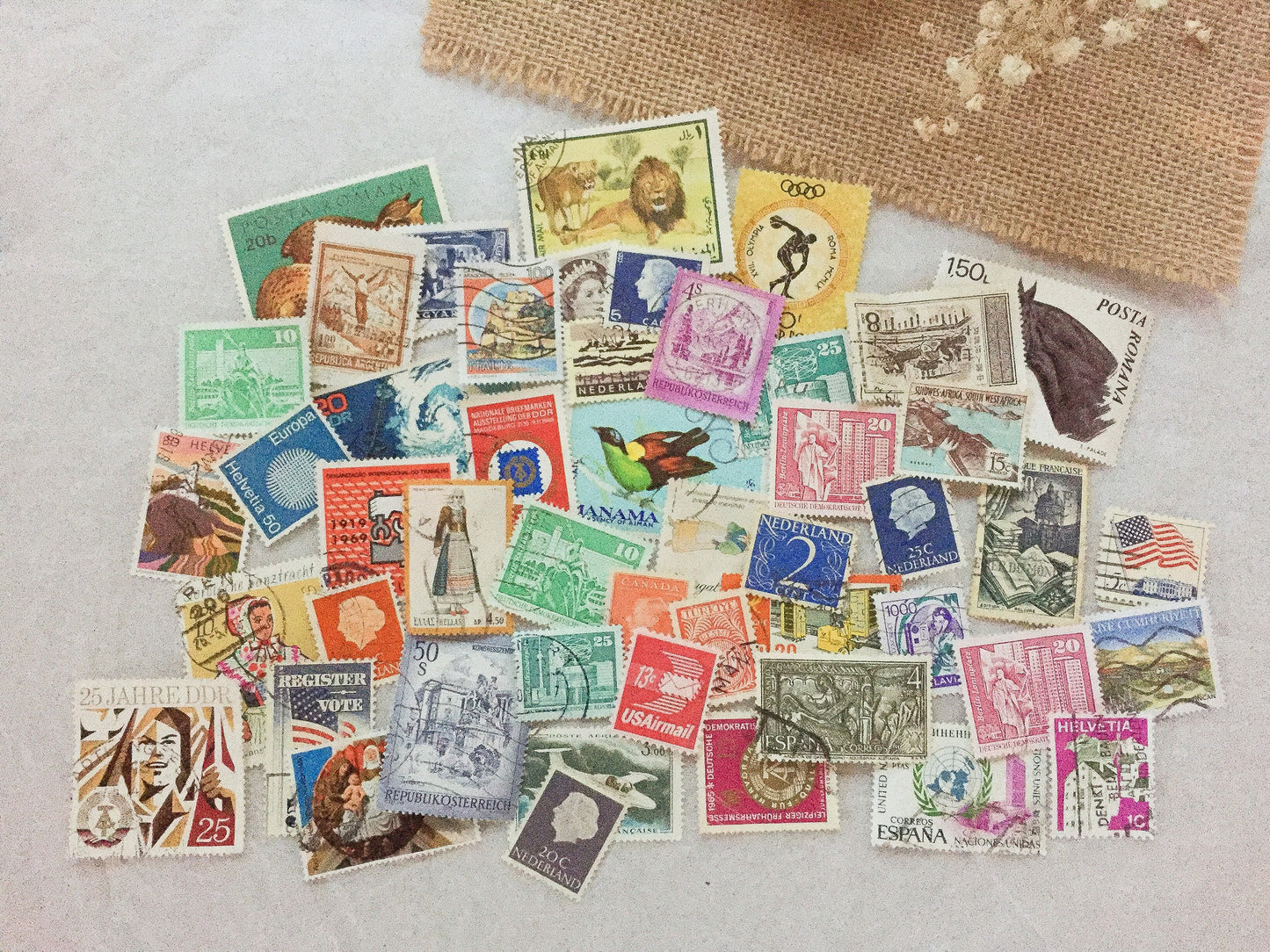 Briefmarken Set - aus aller Welt, 50 Stück, gestempelt - samesjournal