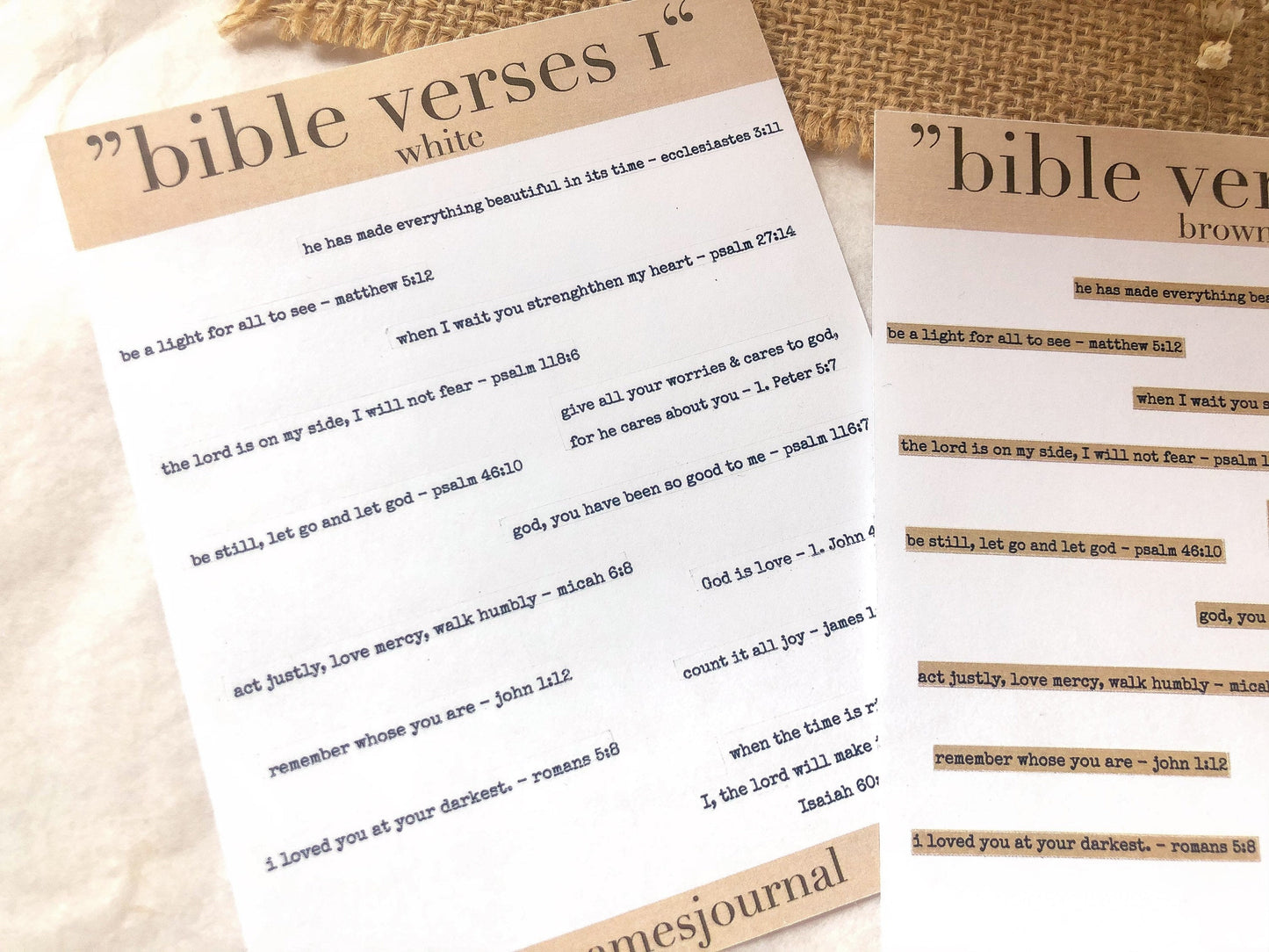 Bibel Verse Stickersheet, samesjournal