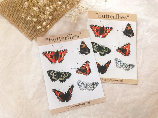 Schmetterling Sticker, transparent, Aufkleber -samesjournal