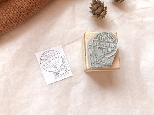 Holzstempel Briefmarke, Stempel, Laserstempel, samesjournal