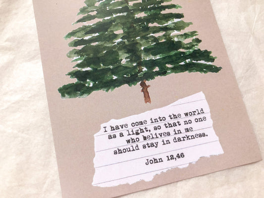 Carte postale de Noël, verset biblique, carte postale, carte, courrier, carte postale - samesjournal