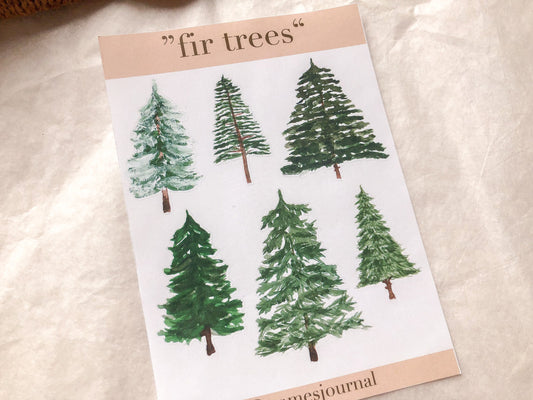 Weihnachtbäume Sticker, Aufkleber, Tannenbaum, Weihnachten, Winter  -samesjournal