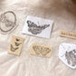 Stempel Samples, Holzstempel, gestempelt, Schmetterling, samesjournal