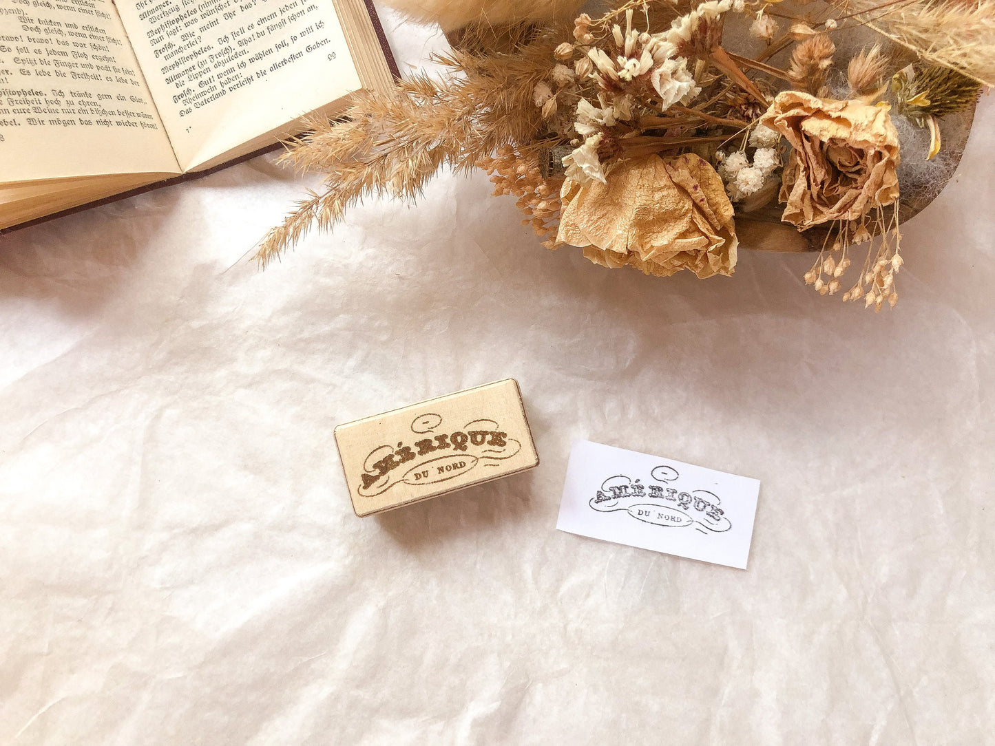 Holzstempel Vintage, Stempel, Laserstempel, Amerique, samesjournal