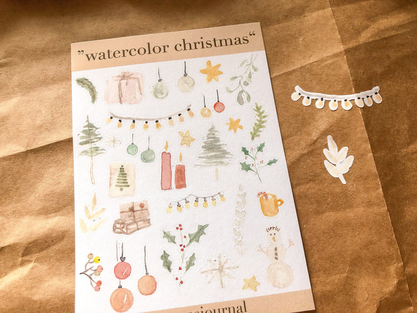 Aquarell Weihnachts Sticker, Aufkleber, Winter -samesjournal