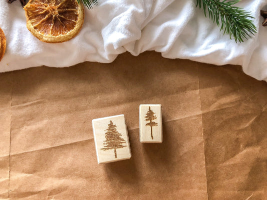 Holzstempel Tannen, Weihnachten, Winter, Stempel, Laserstempel, samesjournal