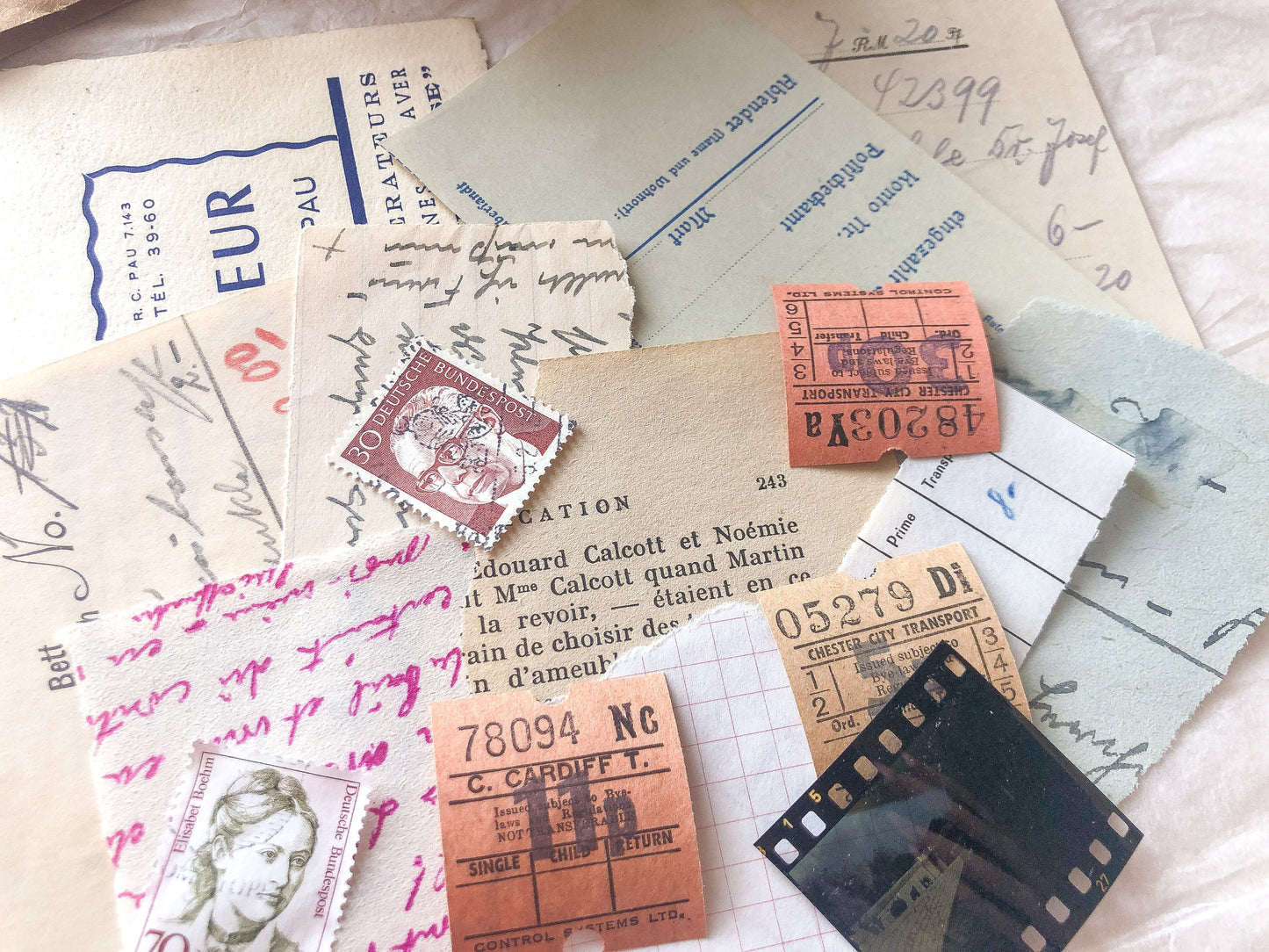 Vintage Scraps Bundle, 15 Stück, Papier Bündel, samesjournal